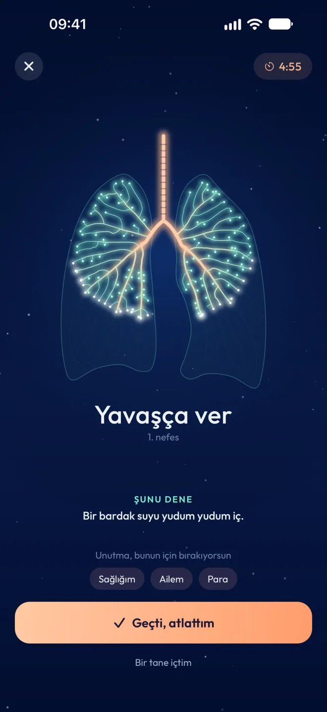 Kriz anı nefes molası: ciğerlerle birlikte nefes al ve ver